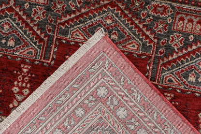 Dakar Vloerkleed – Rood – Laagpolig met Traditioneel Middenmedaillon
