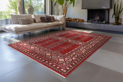 Dakar Vloerkleed – Rood – Klassiek Design met Oosterse Invloeden