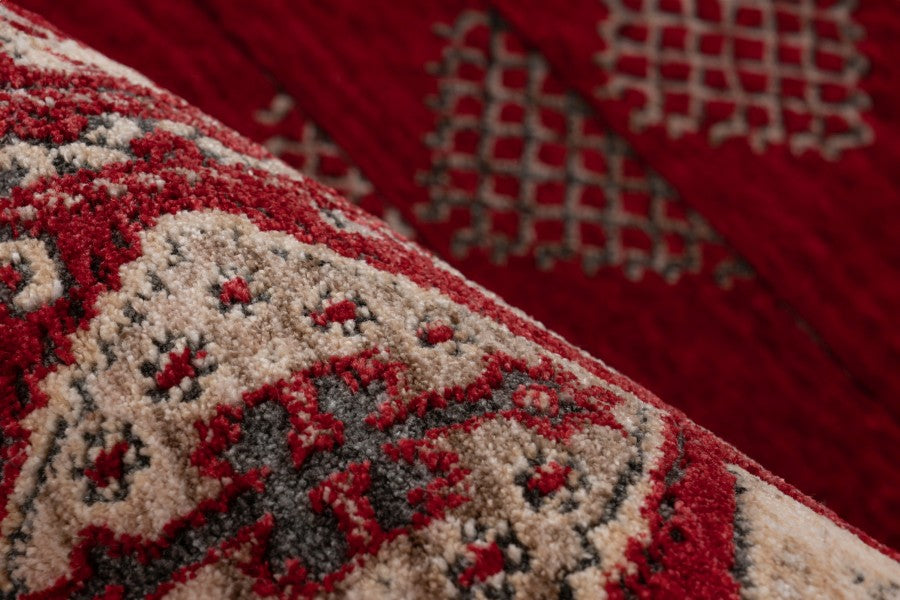 Dakar Vloerkleed – Rood – Klassiek Design met Oosterse Invloeden