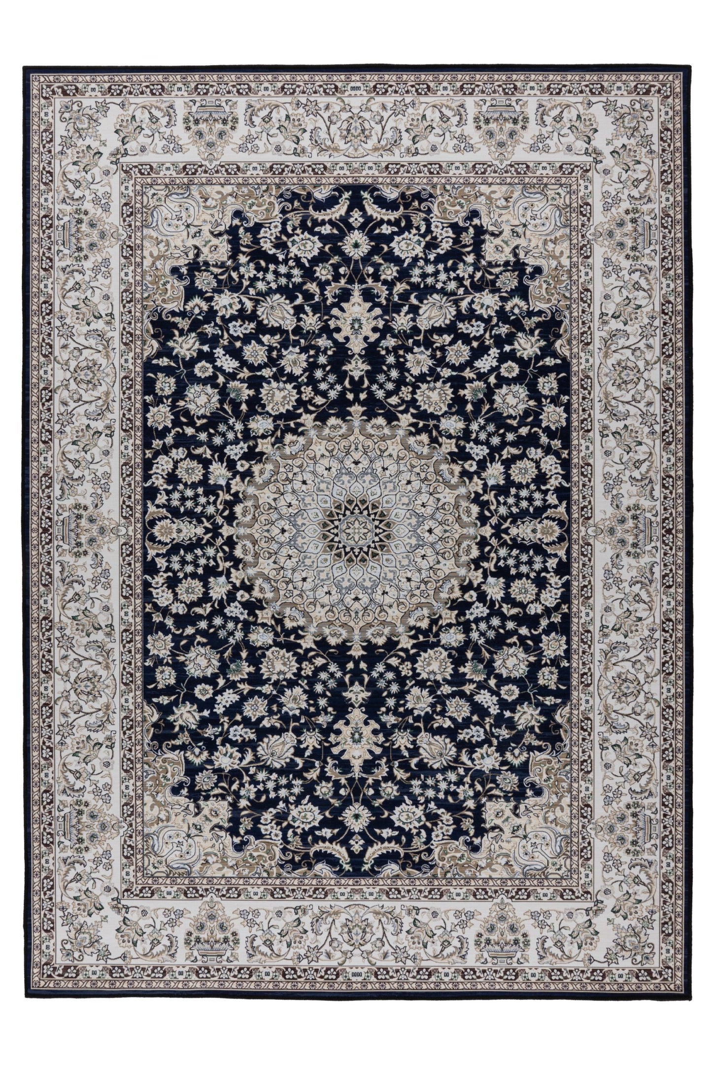 Dunya – Black oosterse stijl – Dun geweven vloerkleed