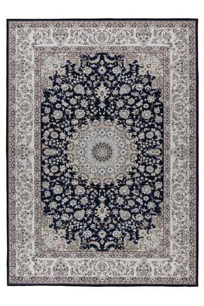 Dunya – Black oosterse stijl – Dun geweven vloerkleed