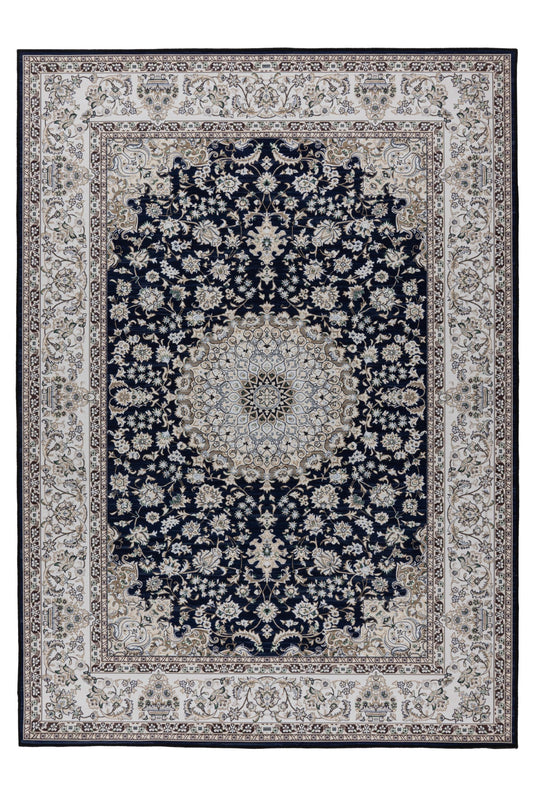 Dunya – Black oosterse stijl – Dun geweven vloerkleed