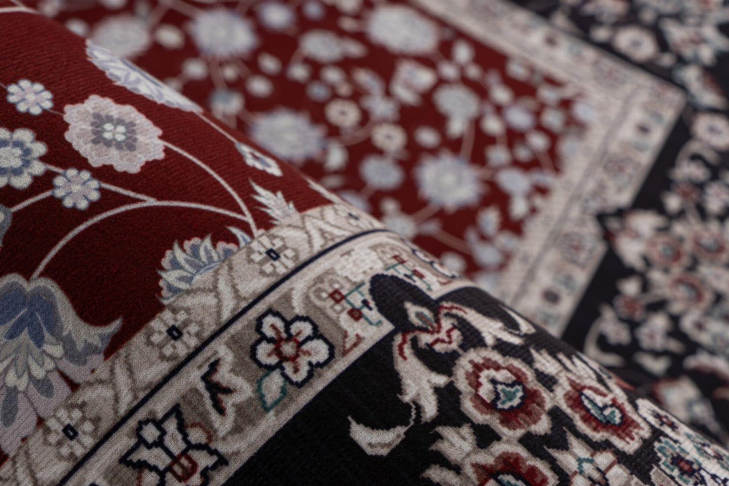 Dunya Nain – Red oosterse stijl – Dun geweven vloerkleed