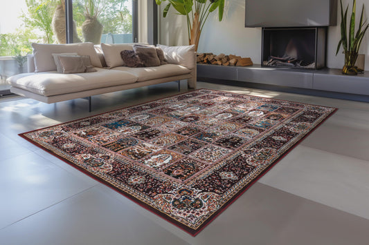 Dunya – Multi oosterse stijl – Dun geweven vloerkleed