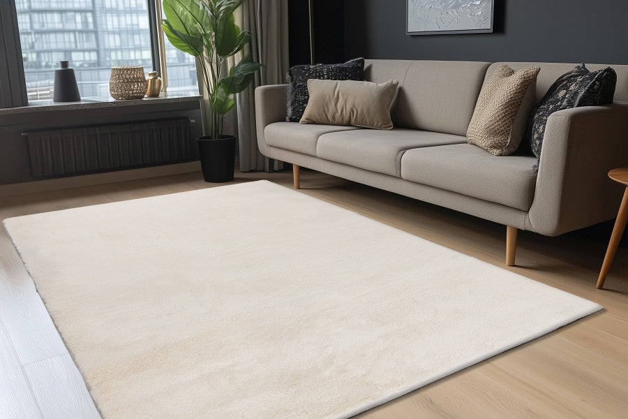 Hoogpolig vloerkleed Emotion – Wit met een zachte en warme uitstraling