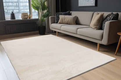 Hoogpolig vloerkleed Emotion – Wit met een zachte en warme uitstraling