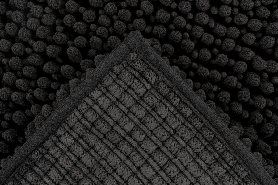 Fluffy badmat – Zwart – hoogpolig en extra zacht