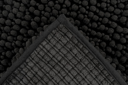 Fluffy badmat – Zwart – hoogpolig en extra zacht