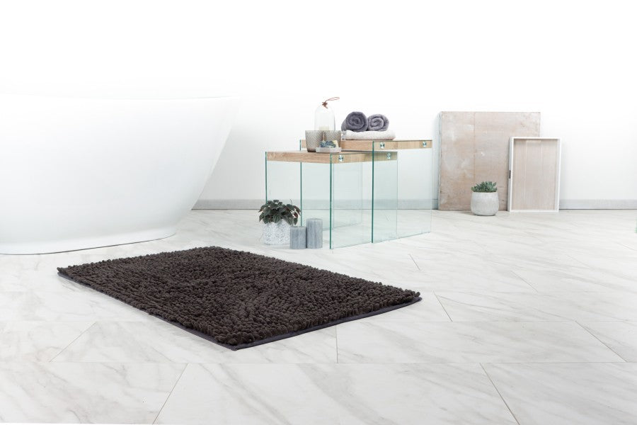 Fluffy badmat – Antraciet – hoogpolig en extra zacht