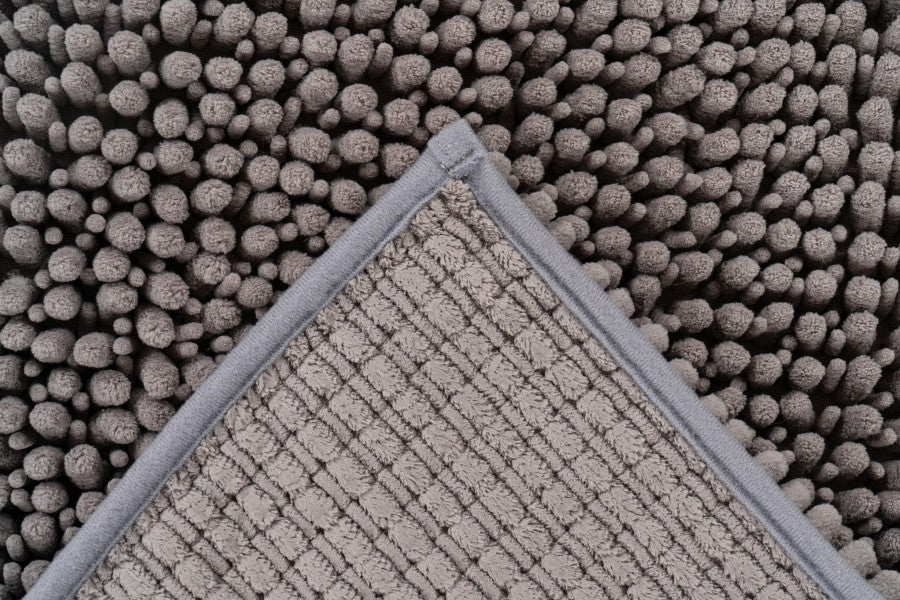 Fluffy badmat – Grijs – hoogpolig en extra zacht