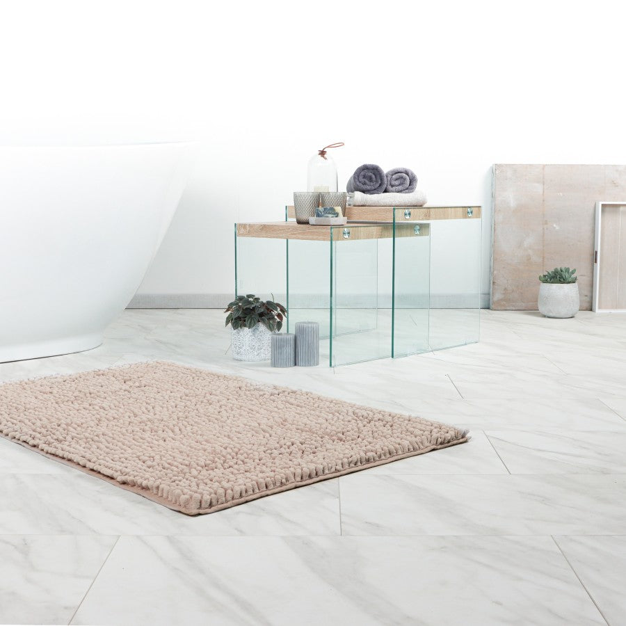 Fluffy badmat – Taupe – hoogpolig en extra zacht