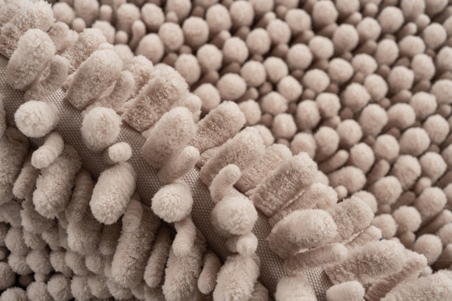 Fluffy badmat – Taupe – hoogpolig en extra zacht