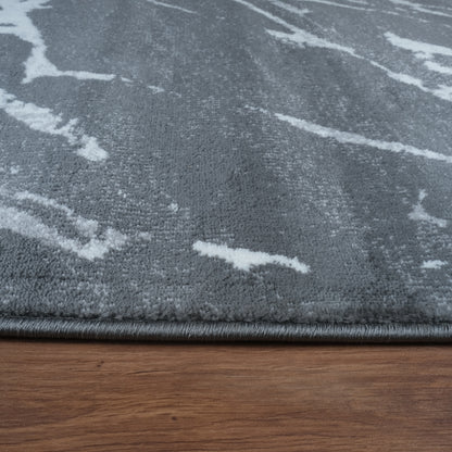 Blanca Vloerkleed – Laagpolig Vloerkleed Marmerlook – Grijs