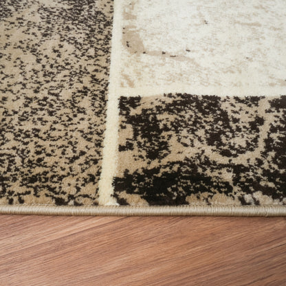 Blanca Vloerkleed – Laagpolig Vloerkleed Blokken Marmer – Beige/Bruin