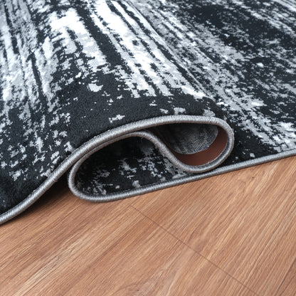 Blanca Vloerkleed – Laagpolig Vloerkleed Vintage – Zwart