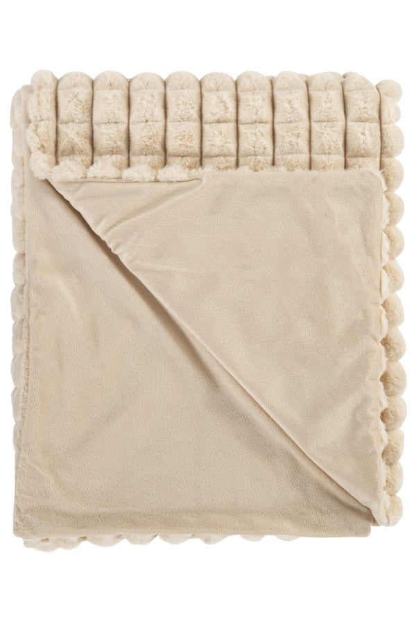 Harmony deken – Beige met gewatteerde structuur en heerlijk zacht