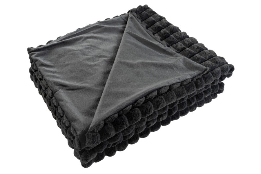 Harmony deken – Graphite met gewatteerde structuur en heerlijk zacht
