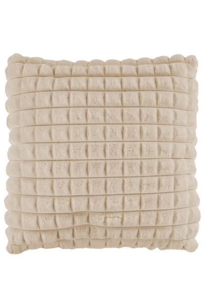 Harmony kussen – Beige met gewatteerde structuur en heerlijk zacht