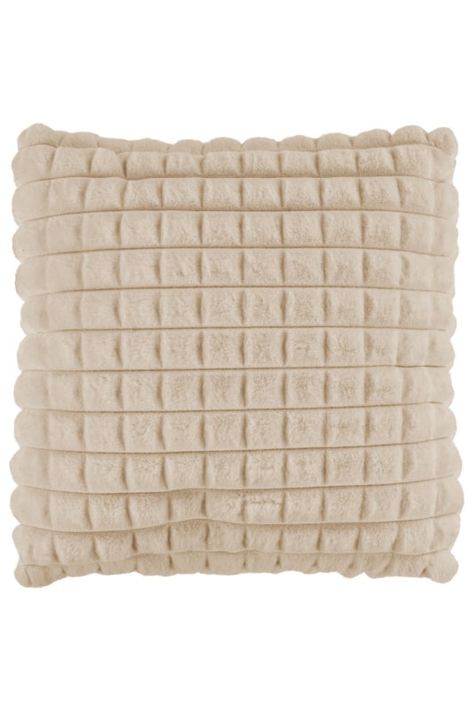 Harmony kussen – Beige met gewatteerde structuur en heerlijk zacht