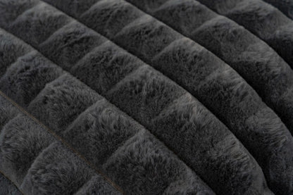 Harmony kussen – Graphite met gewatteerde structuur en heerlijk zacht