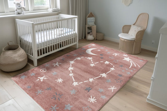 Happy Kinderkleed – Hartjes & Maan – Roze – Laagpolig & Antiallergisch