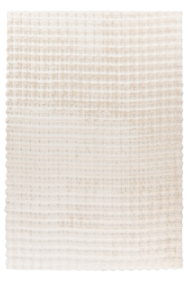 Hoogpolig vloerkleed Harmony – Ivory met zachte ribbelstructuur