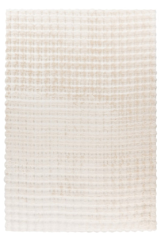 Hoogpolig vloerkleed Harmony – Ivory met zachte ribbelstructuur