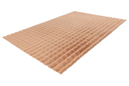 Hoogpolig vloerkleed Harmony – Peach met zachte ribbelstructuur