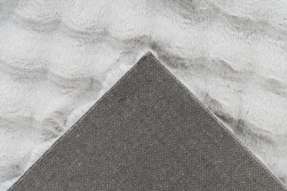 Hoogpolig vloerkleed Harmony – Zilvergrijs met zachte ribbelstructuur