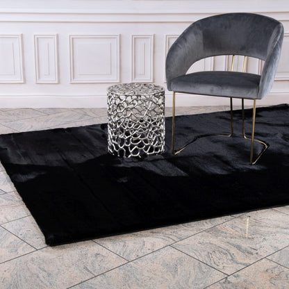 Heaven Fluffy Vloerkleed – Zwart – Zacht & Effen