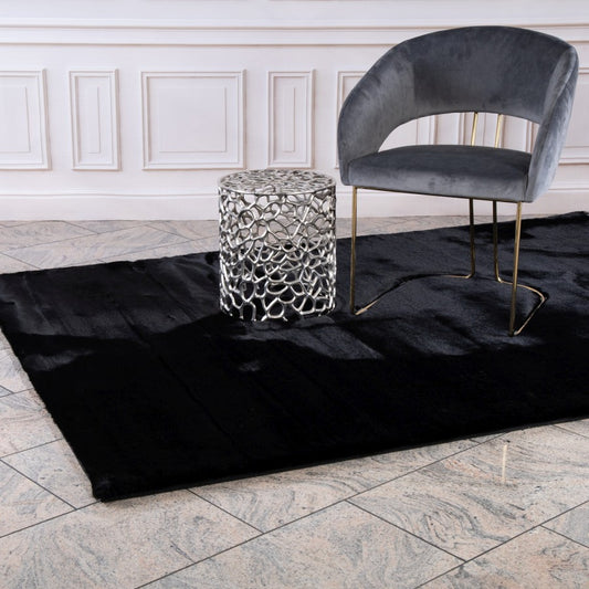 Heaven Fluffy Vloerkleed – Zwart – Zacht & Effen