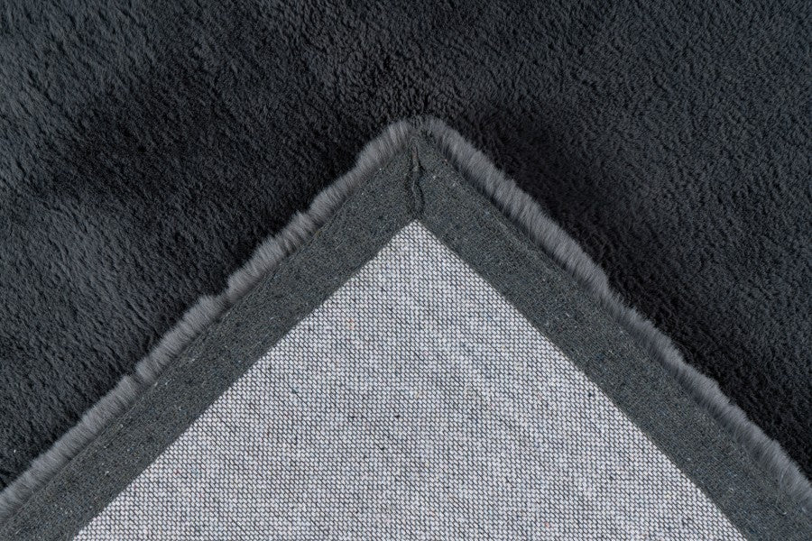 Heaven Fluffy Vloerkleed – Antraciet – Zacht & Effen
