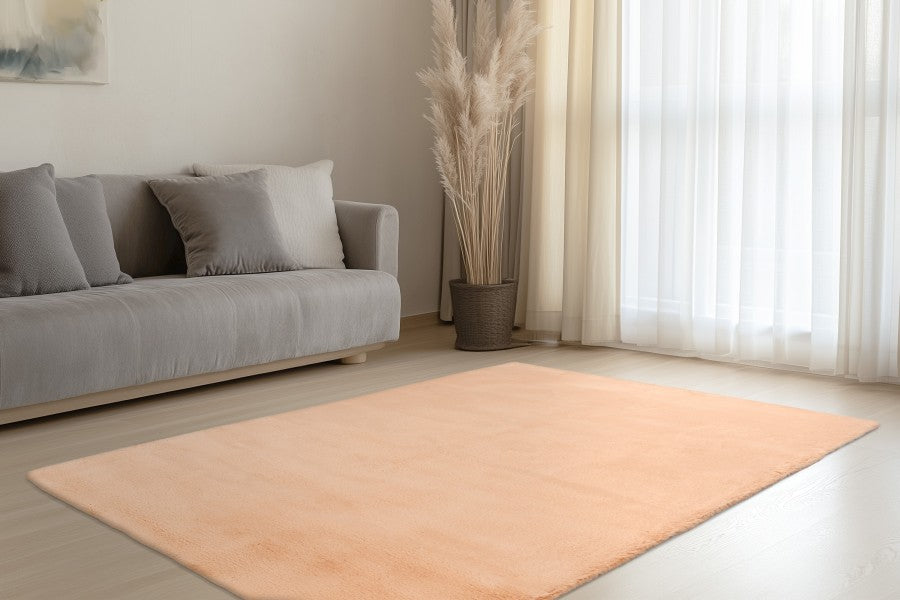 Heaven Fluffy Vloerkleed – Perzik – Zacht & Effen