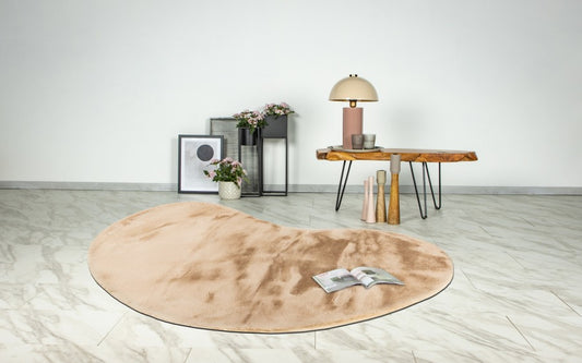 Heaven Vloerkleed – Beige – Organische Vormen – Ultra Zacht & Hoogpolig
