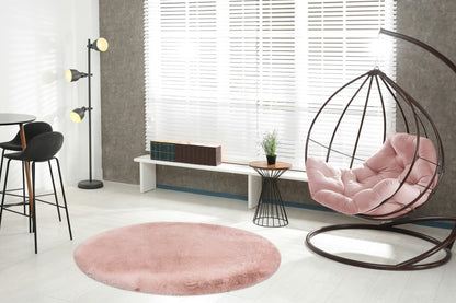 Heaven Fluffy Vloerkleed – Poederroze – Zacht & Effen