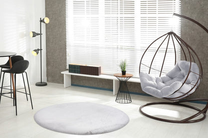 Heaven Fluffy Vloerkleed – Zilver – Zacht & Effen