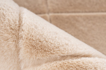 Hoogpolig vloerkleed Impulse – Beige met zacht ruitpatroon en fluwelige glans
