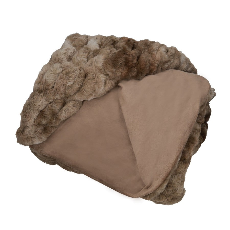 Luxury deken – Bruin met volle, fluffy structuur en heerlijk zacht