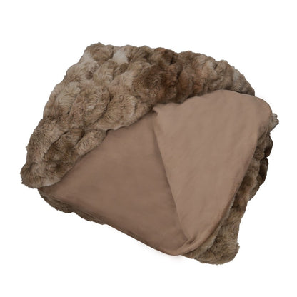 Luxury deken – Bruin met volle, fluffy structuur en heerlijk zacht