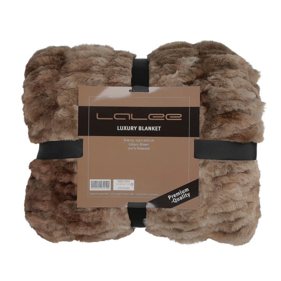 Luxury deken – Bruin met volle, fluffy structuur en heerlijk zacht