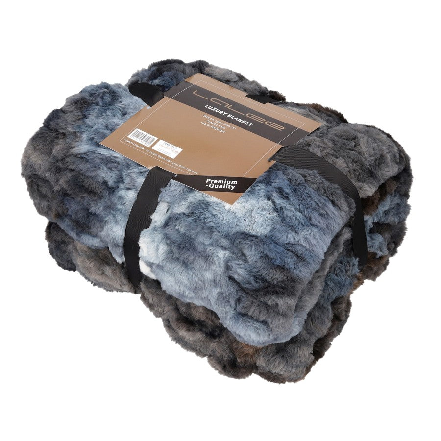 Luxury deken – Grijs met volle, fluffy structuur en heerlijk zacht