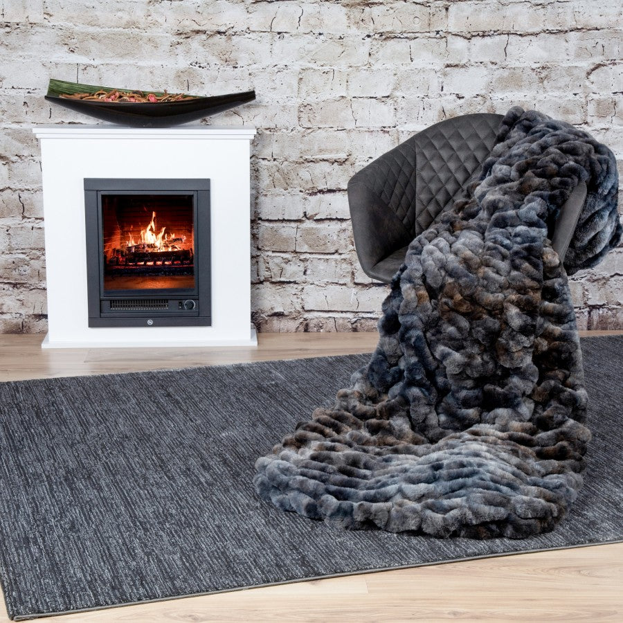 Luxury deken – Grijs met volle, fluffy structuur en heerlijk zacht