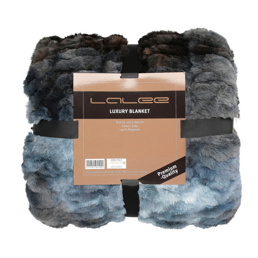 Luxury deken – Grijs met volle, fluffy structuur en heerlijk zacht
