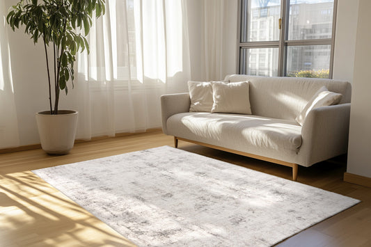 Lyon – Silver vintage vervaging – Laagpolig vloerkleed
