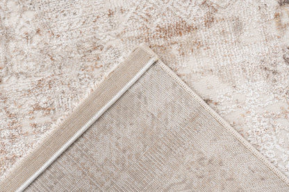 Lyon – Taupe vintage vervaging – Laagpolig vloerkleed