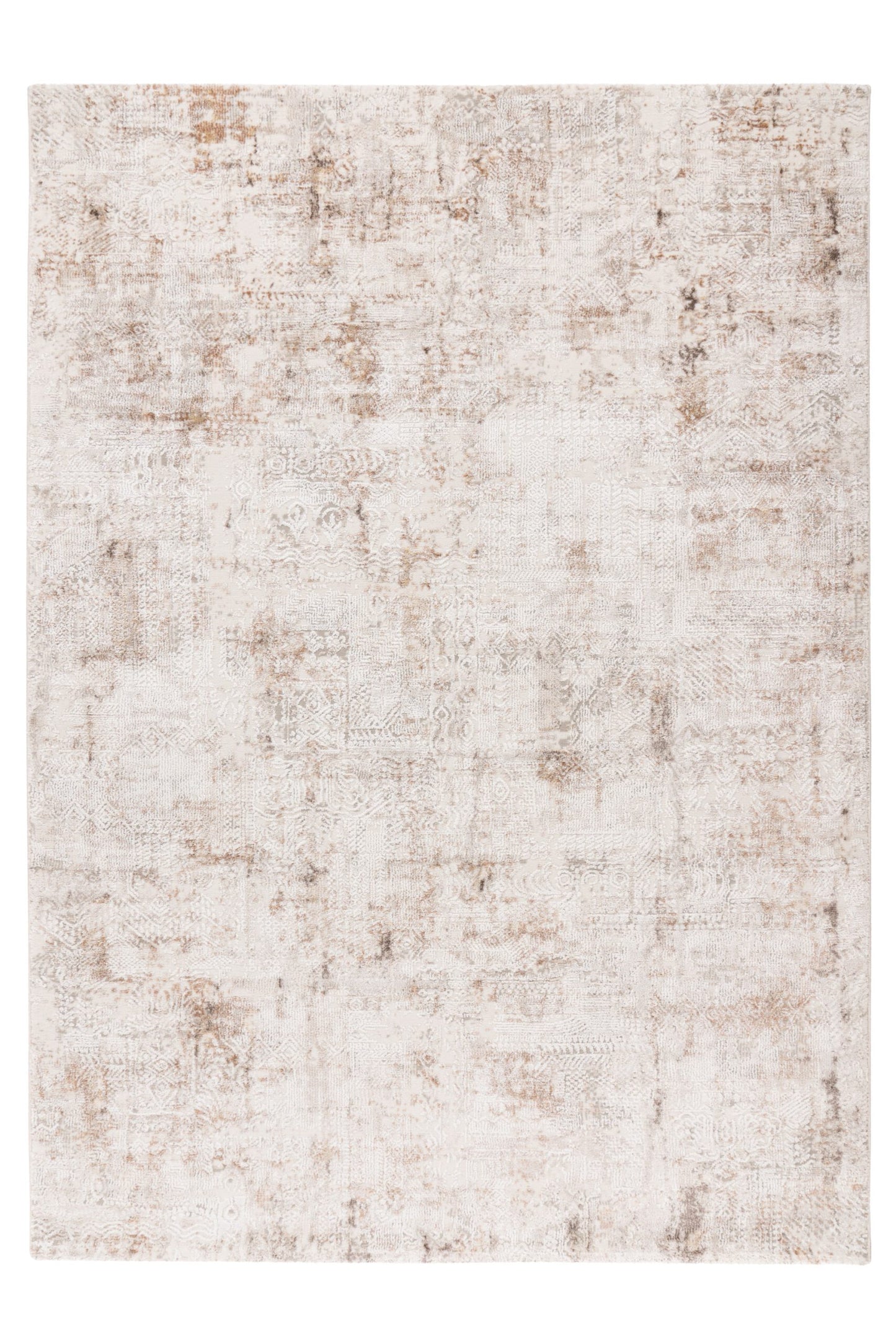 Lyon – Taupe vintage vervaging – Laagpolig vloerkleed