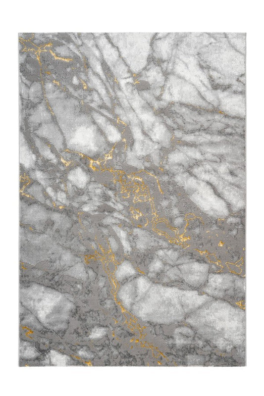 Marmaris Vloerkleed – Goud – Marmerlook Design – Modern & Laagpolig
