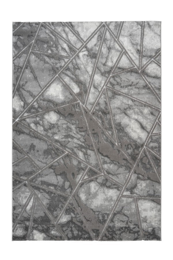 Marmaris Vloerkleed – Goud/Grijs – Marmerlook Design – Modern & Laagpolig