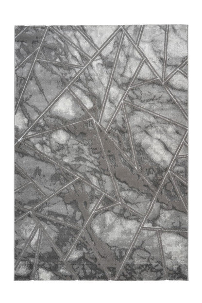 Marmaris Vloerkleed – Goud/Grijs – Marmerlook Design – Modern & Laagpolig