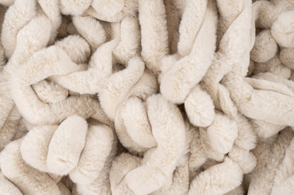 Plush deken – Beige met zachte ribbelstructuur